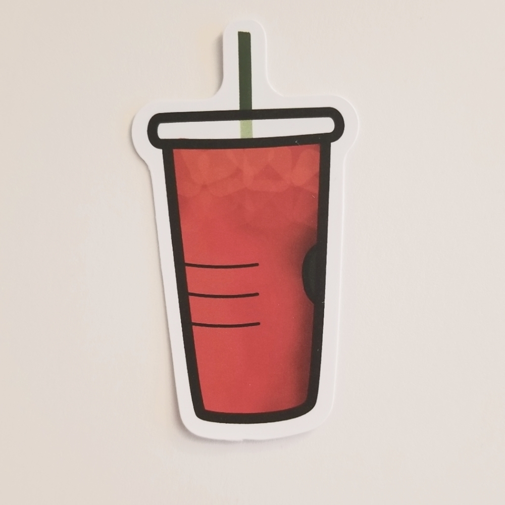 10/$10 Red Starbucks Sticker